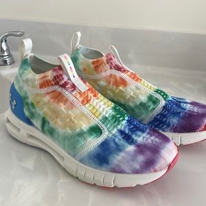Under Armour Pride 2020 rainbow Tie Dye HOVR sneaker Sz M 8.5/WM 10